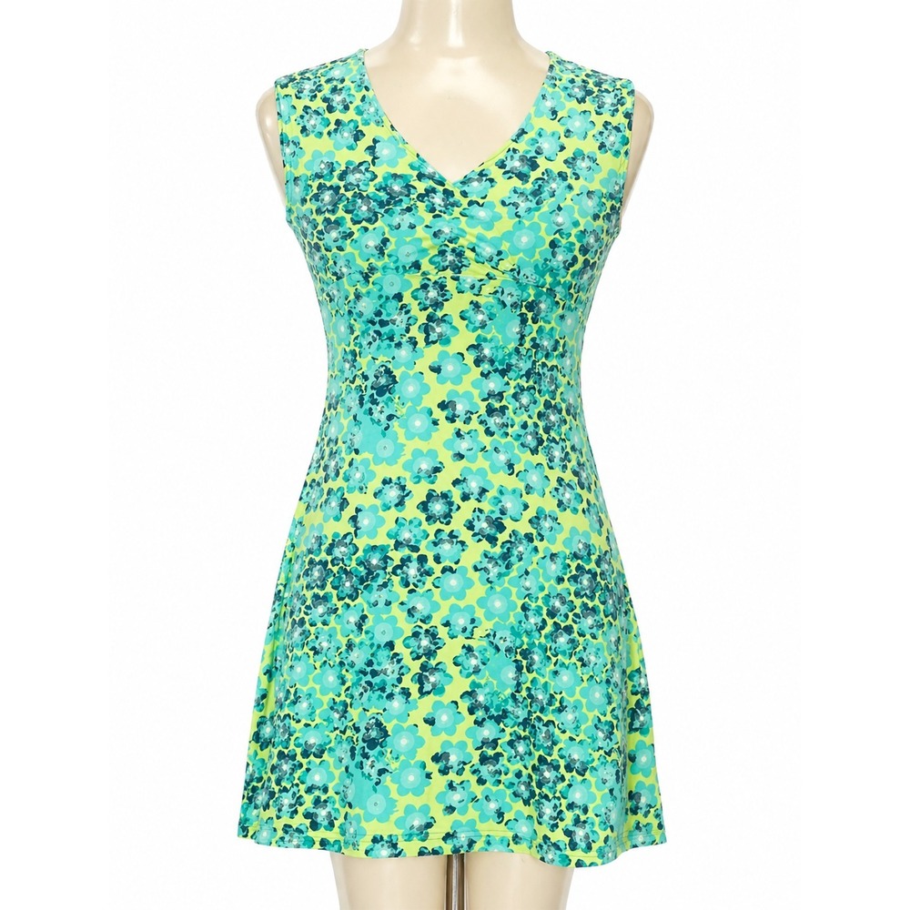 Title Nine Floral Athletic Dress‎ Pickleball Stretch Travel Tennis Golf XS